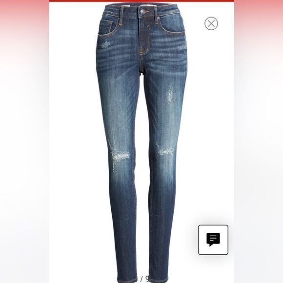 VIGOSS Jagger Mid Rise Distressed Skinny Jeans Indigo 18W nwt Stitch Fix - Picture 5 of 9